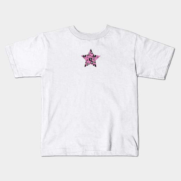 A Star In The Garden - Pink. Kids T-Shirt by SalsySafrano